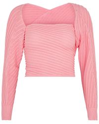 GIMAGUAS - Marianne Ribbed-knit Wrap Top - Lyst