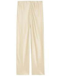 Vince - Colette Wide-Leg Satin Trousers - Lyst