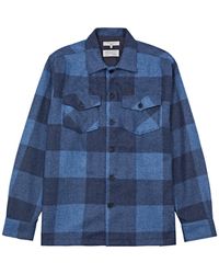 Nudie Jeans - Vincent Checked Wool-blend Overshirt - Lyst