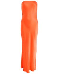 Bec & Bridge - Moon Dance Strapless Satin Maxi Dress - Lyst