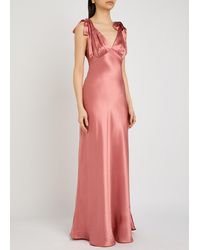 open lace back dress SKIMS Long Slip Dress (Bubblegum)