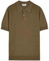 John Smedley - Croall Ribbed Merino Wool Polo Shirt - Lyst