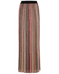 Missoni - Striped Embellished Ribbed-knit Maxi Skirt - Lyst
