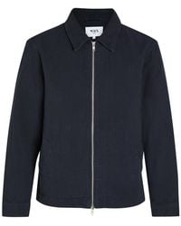 Wax London - Eldon Crinkled Cotton And Linen-Blend Jacket - Lyst