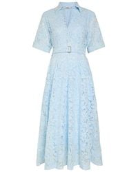 Jonathan Simkhai - Deanna Floral-Appliquéd Lace Midi Shirt Dress - Lyst