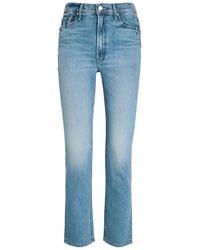 Mother - The Dazzler Flood Slim Straight-Leg Jeans - Lyst