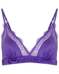 Love Stories - Love Lace Satin Soft-Cup Bra - Lyst
