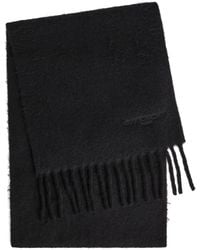 Givenchy - Logo-Embroidered Fringed Alpaca-Blend Scarf - Lyst