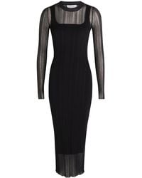 Sportmax - Ribbed Fine-Knit Midi Dress - Lyst
