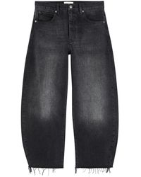 FRAME - The Bubble Crop Barrel-Leg Jeans - Lyst