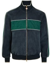 CASABLANCA - Panelled Suede Track Jacket - Lyst