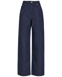 Jacquemus - Le De-Nimes Large Frayed Wide-Leg Jeans - Lyst