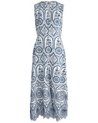 Evi Grintela - Carine Embroidered Cotton Midi Dress - Lyst
