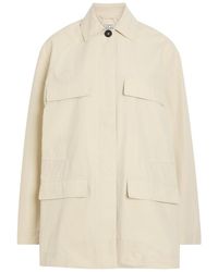 TOTEME - Drawstring Cotton-Blend Poplin Jacket - Lyst