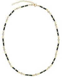 V By Laura Vann - Marlowe Embellished 18kt Gold-plated Necklace - Lyst