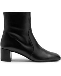 Stuart Weitzman - Maeve 50 Leather Ankle Boots - Lyst