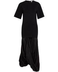 TOTEME - Layered Cocoon-Skirt Knit Midi Dress - Lyst