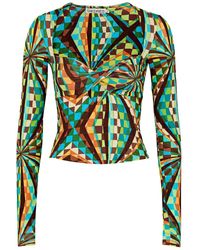 Siedres - Divy Printed Stretch-Jersey Top - Lyst