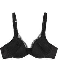 Fleur Of England - Signature Silk-Blend Plunge Bra - Lyst