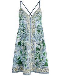 Zimmermann - Ottie Printed Linen Mini Dress - Lyst