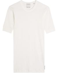Calvin Klein - Aubriella Ribbed Stretch-Cotton T-Shirt - Lyst