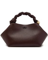 Ganni - Bou Small Grained Leather Top Handle Bag - Lyst