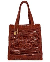 Chloé - Summer Banana Logo Raffia Tote - Lyst