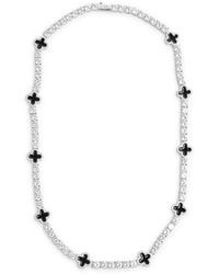 CERNUCCI - Crystal-Embellished Tennis Chain Necklace - Lyst