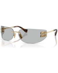 Miu Miu - Aube Wrap-Around Sunglasses - Lyst