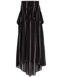 LIBEROWE - Nina Printed Silk-Chiffon Maxi Skirt - Lyst