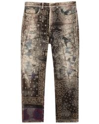 PROLETA-RE-ART - Boro Patchwork Distressed Straight-Leg Jeans - Lyst