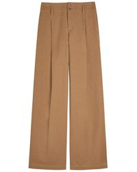 Chloé - Wide-Leg Canvas Trousers - Lyst