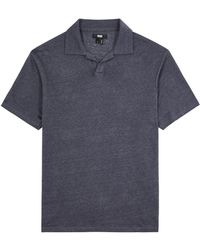 PAIGE - Shelton Linen Polo Shirt - Lyst