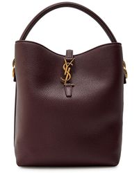 Saint Laurent - Le 37 Grained Leather Bucket Bag - Lyst