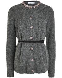 Self-Portrait - Crystal-Embellished Knit Cardigan - Lyst