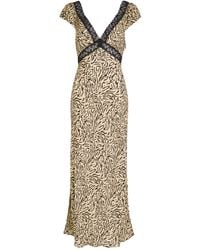 RIXO London - Iggy-Print Crepe De Chine Midi Dress - Lyst