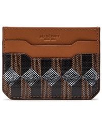 AU DEPART - Patterned Leather Card Holder - Lyst
