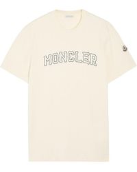 Moncler - Logo-Print Cotton T-Shirt - Lyst