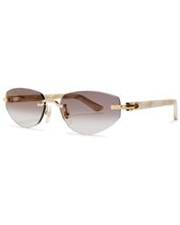 Cartier - Rimless Round-Frame Sunglasses - Lyst