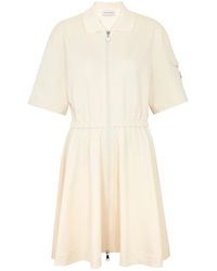 Moncler - Logo Cotton Mini Dress - Lyst