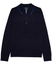 PS by Paul Smith - Half-zip Wool Polo Shirt - Lyst