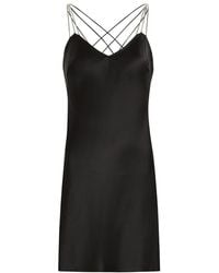 Anna October - Ofelia Embellished Satin-Crepe Mini Dress - Lyst