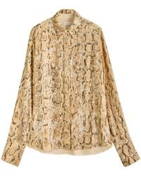 Dries Van Noten - Celine Python-Print Sequin-Embellished Shirt - Lyst