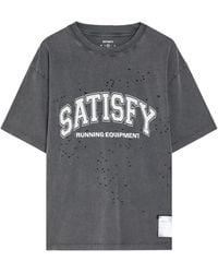 Satisfy - Mothtech Distressed Cotton T-Shirt - Lyst