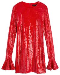 ROTATE SUNDAY - Sequin-embellished Tulle Flared Mini Dress - Lyst