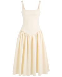De La Vali - Lola Satin Midi Dress - Lyst