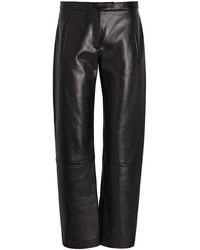 KHAITE - Miles Leather Trousers - Lyst