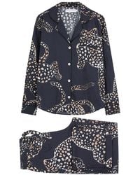 Desmond & Dempsey - The Jag Printed Cotton Pyjama Set - Lyst