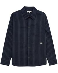 Maison Kitsuné - Striped Cotton-Blend Overshirt - Lyst