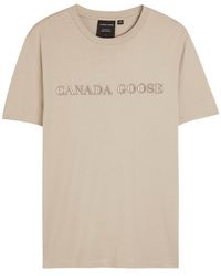 Canada Goose - Emersen Logo-Embroidered Cotton T-Shirt - Lyst